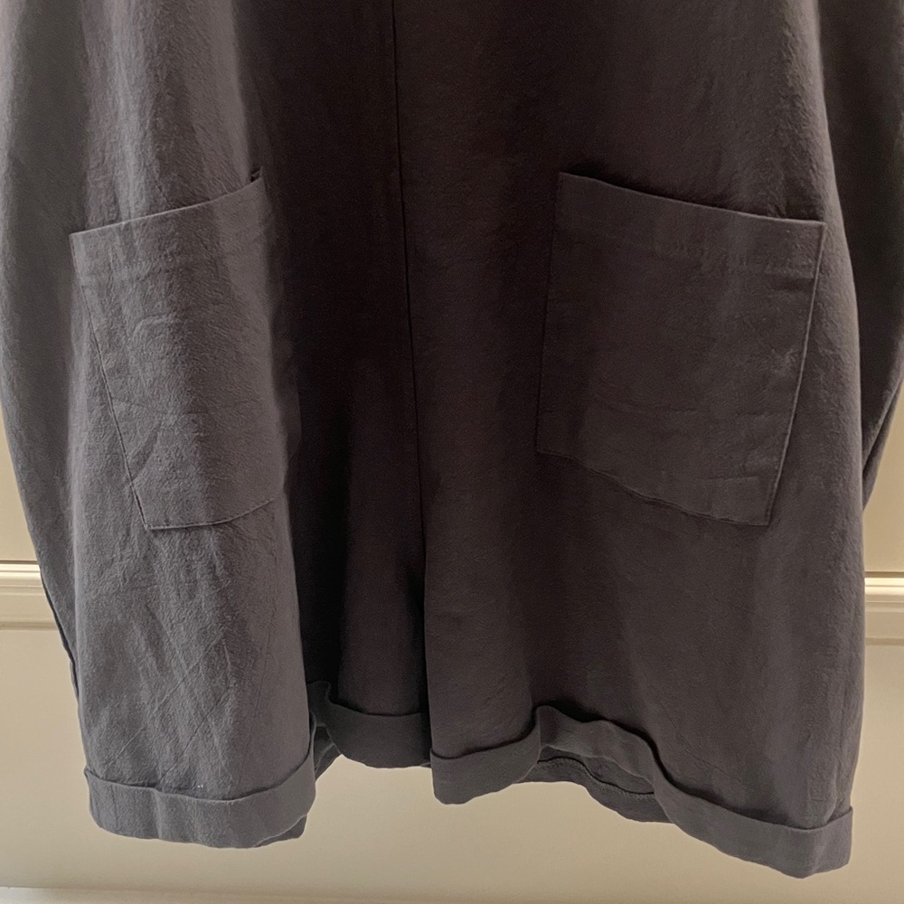 Gray Large Overalls Shorts - Picture 5 of 6